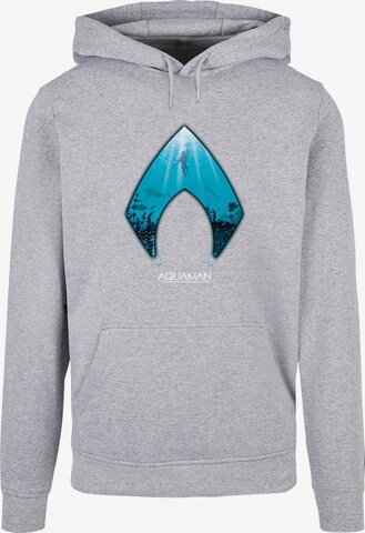 ABSOLUTE CULT Sweatshirt 'Aquaman - Ocean' in Grijs: voorkant