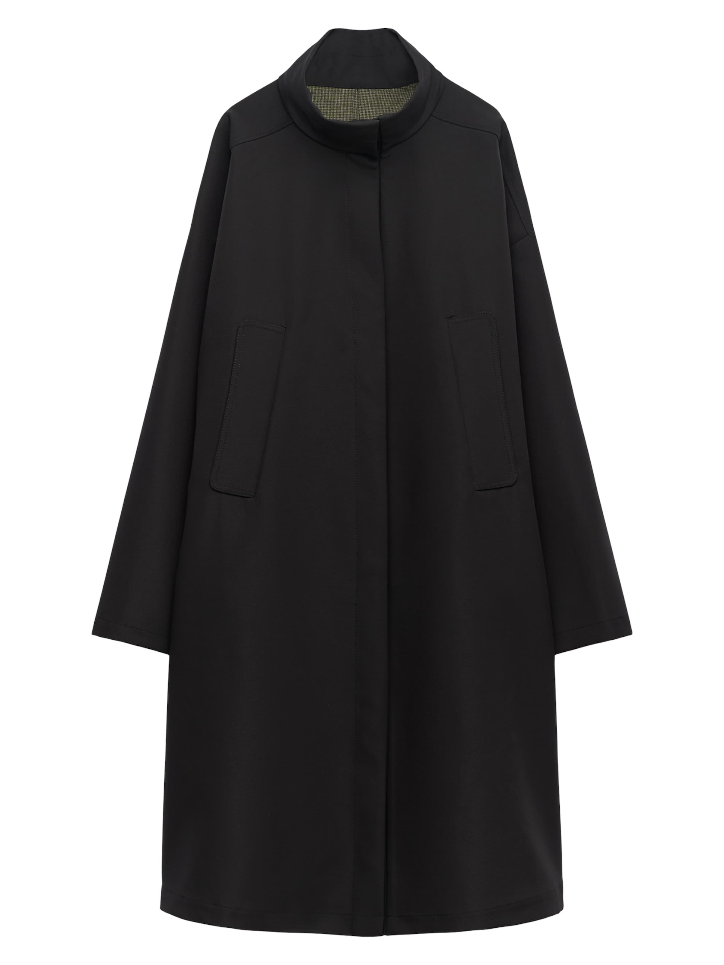 Adolfo Dominguez Between-seasons coat in Black: front