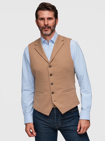 Gilet de costume Ombre en marron : devant