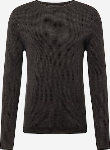Pull-over QS en noir : devant
