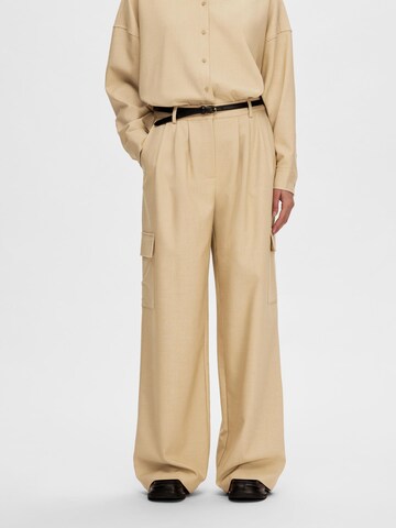 SELECTED FEMME Regular Cargo Pants in Brown