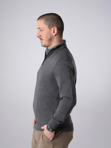 PANTONECLO Trui 'Pantoneclo Men’s Mock Sweater' in Grijs