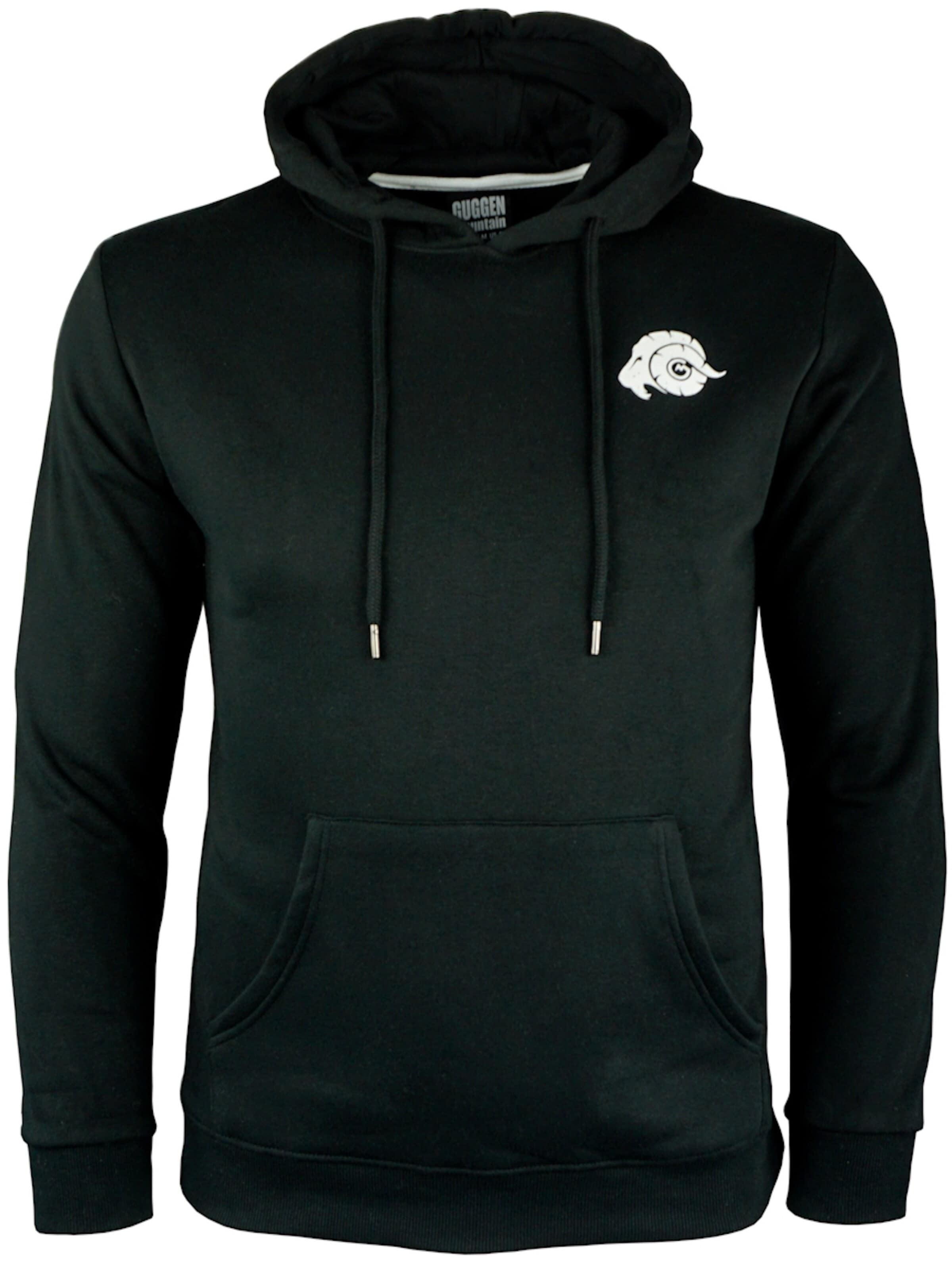 Sweat-shirt 'Kapuzenpullover H02 Fleece Hoodie' Guggen Mountain en noir