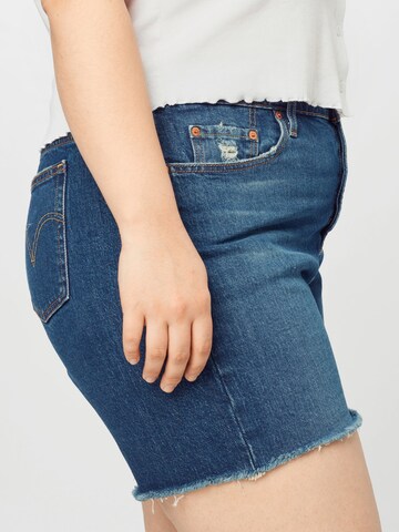 Levi's® Plus Regular Jeans '501® Original Short' in Blauw