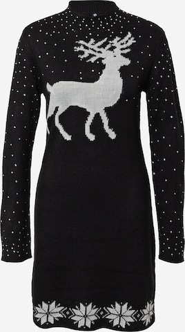 PIECES Knitted dress 'FIRA' in Black: front