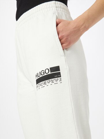 HUGO Red Tapered Trousers in White