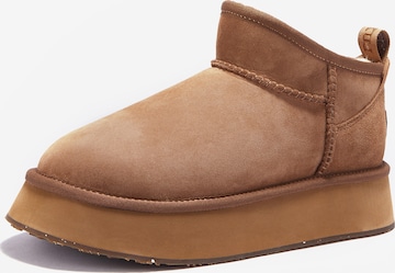 Australia Luxe Collective - Botas de tobillo en marrón: frente