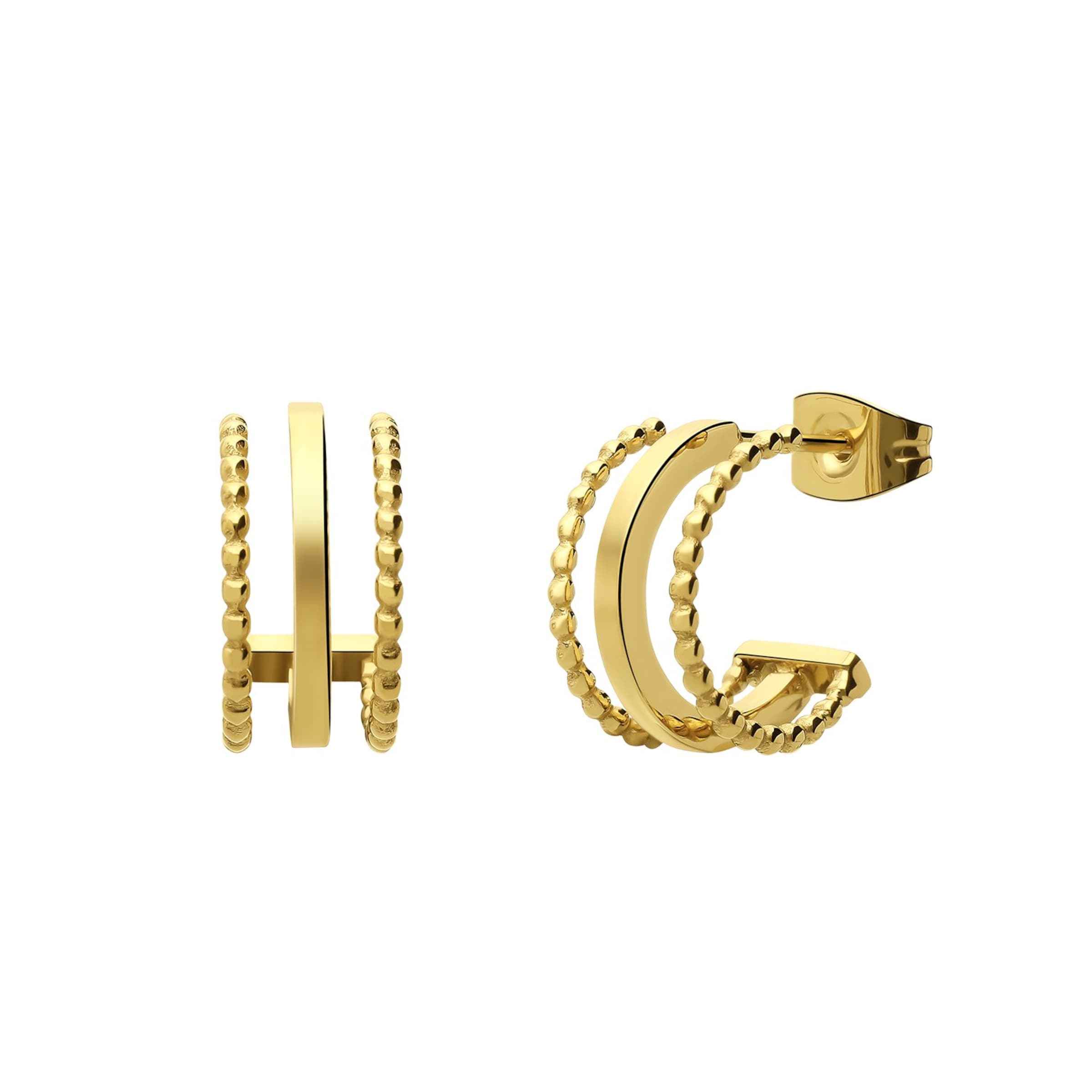 Lucardi Earrings in Gold: front