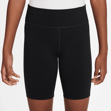 NIKE Skinny Sportbroek in Zwart: voorkant