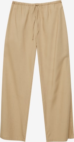 Pull&Bear Wide Leg Housut värissä beige: edessä