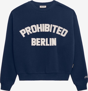 Felpa 'Berlin' di Prohibited in blu: frontale