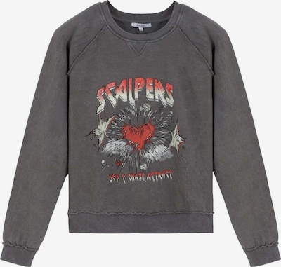 Megztinis be užsegimo 'Kiss' iš Scalpers, spalva – pilka / raudona / balta, Prekių apžvalga