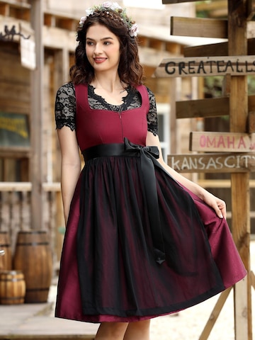 Yesfashion Dirndl w kolorze czerwony