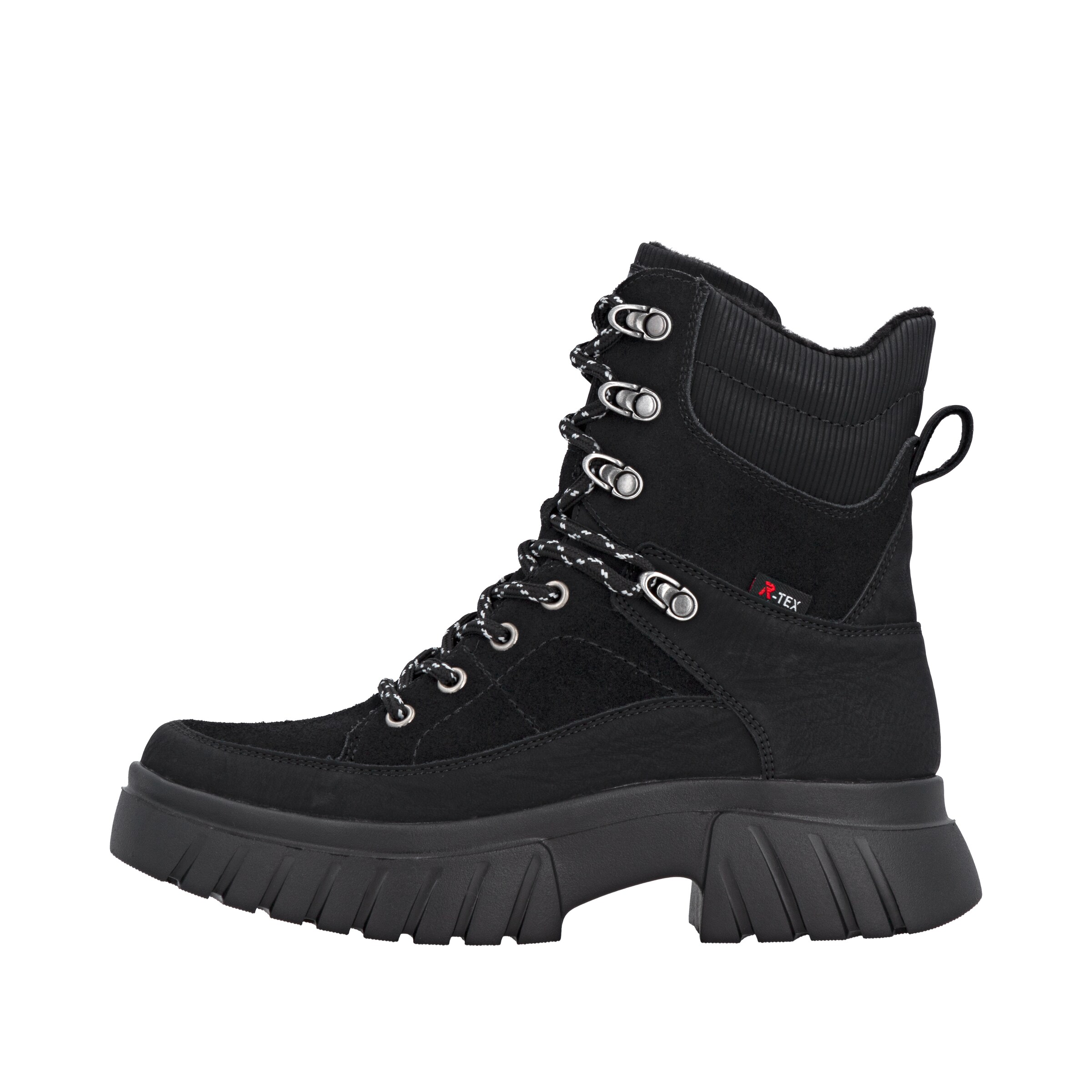 Rieker Sport Μποτάκι με κορδόνια σε μαύρο