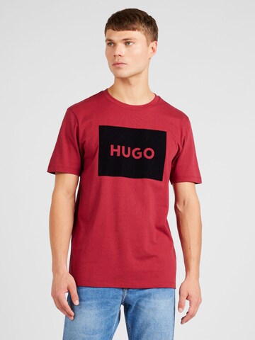 HUGO Koszulka 'Dulive_V' w kolorze czerwony: przód