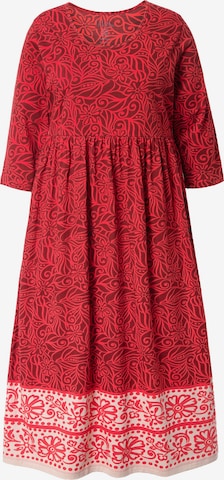Ulla Popken Jurk in Rood: voorkant