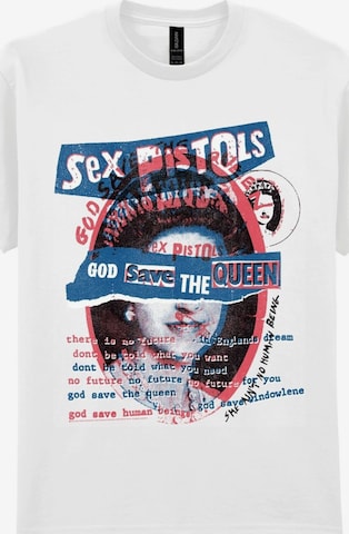 Sex Pistols Koszulka 'Sex Pistols God Save The Queen T-Shirt' w kolorze biały: przód