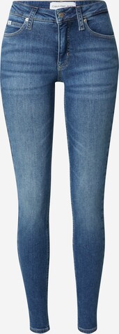 Calvin Klein Jeans Skinny Jeans 'MID RISE SKINNY' in Blauw: voorkant