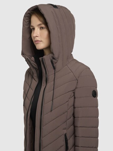 khujo Winter Jacket 'Nita3' in Brown