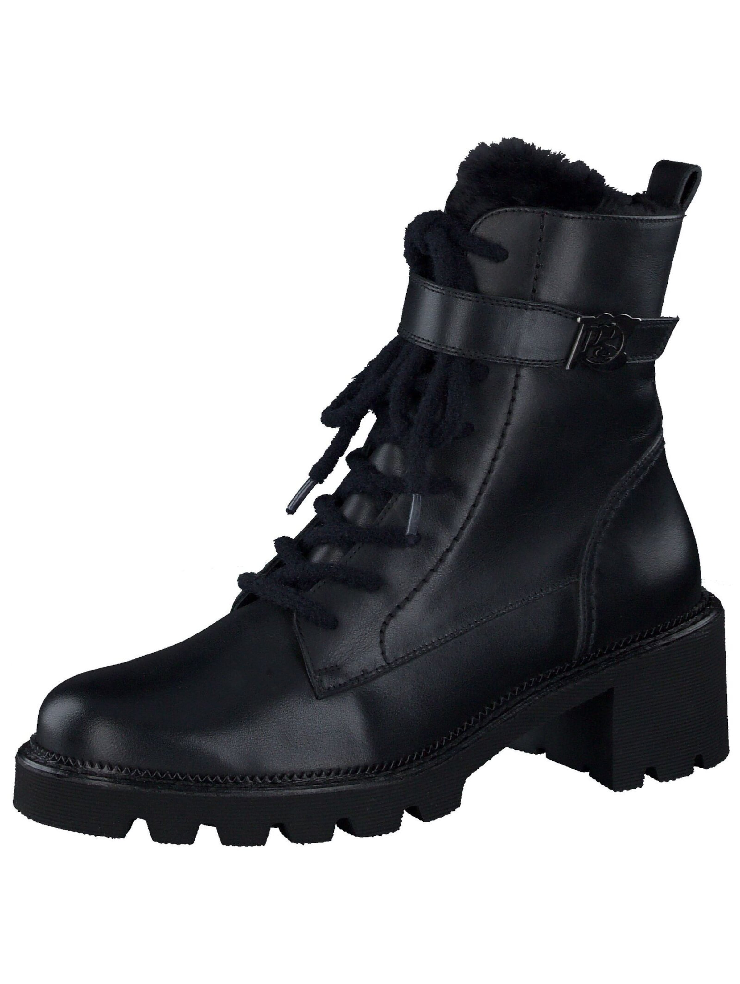 Paul Green Lace-up bootie in Black: front