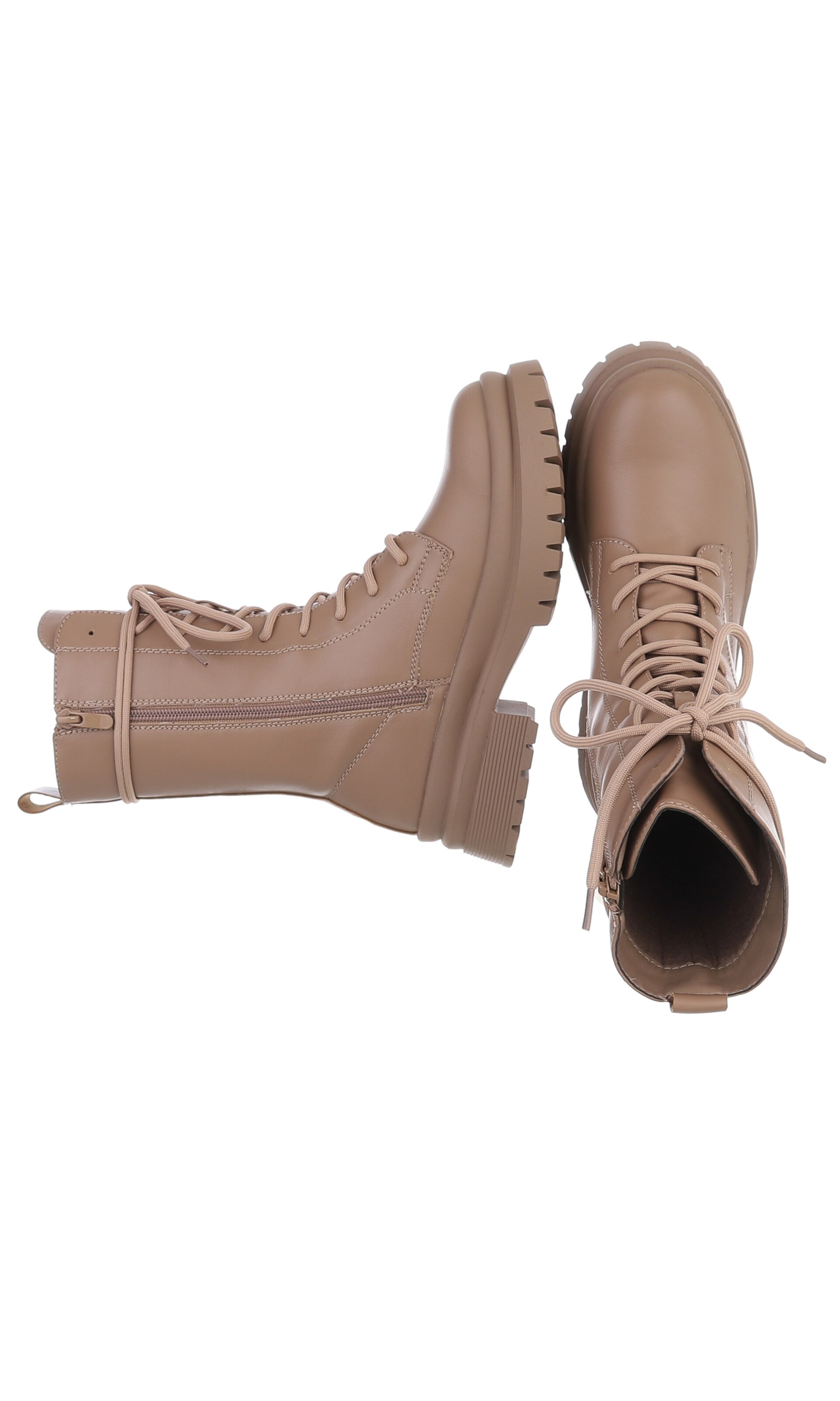 Ital-Design Schnürstiefelette in Braun