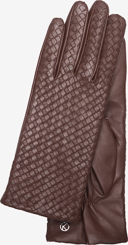 KESSLER Full Finger Gloves 'MILA' in Brown: front