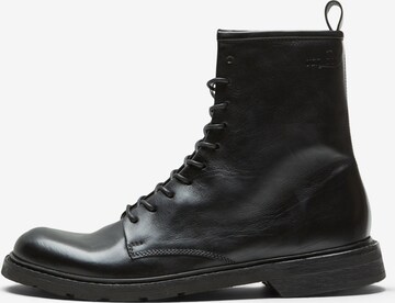 Van Laack Lace-Up Boots in Black: front