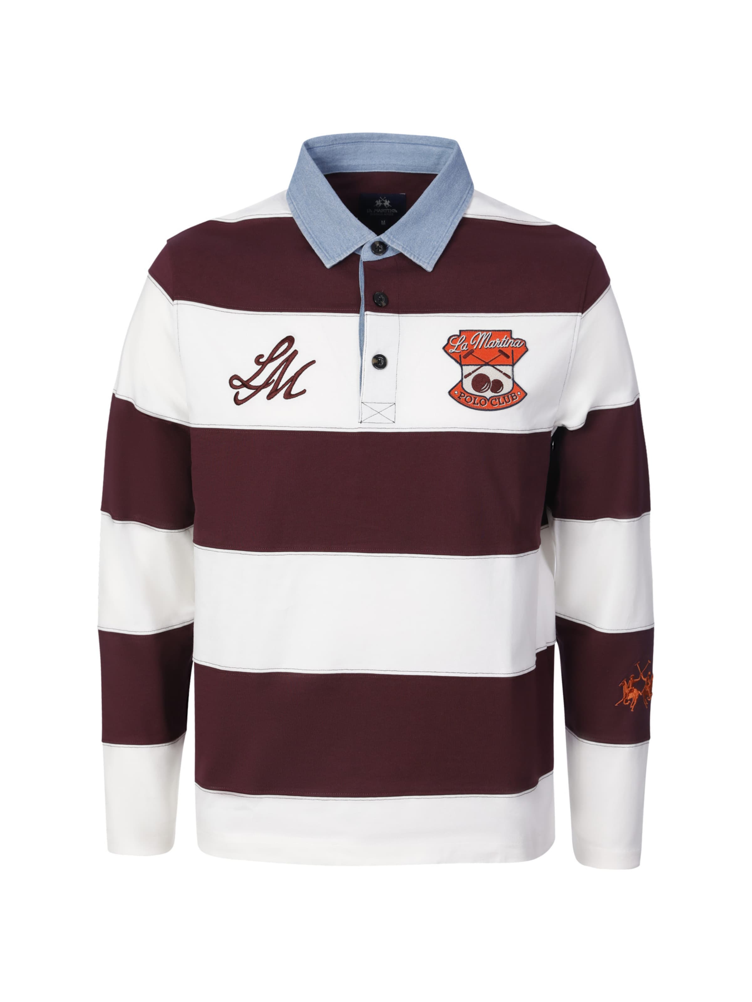 La Martina T-Shirt en S en mélange de couleurs / bordeaux, Vue avec produit
