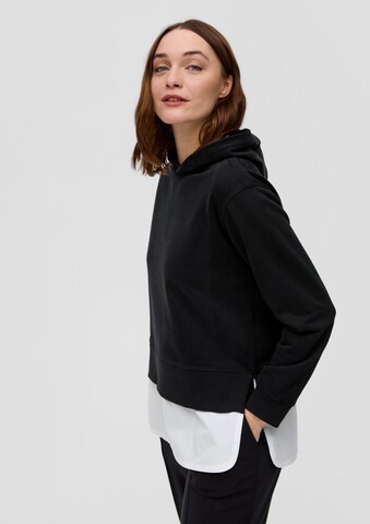 s.Oliver Sweatshirt in Schwarz: predná strana