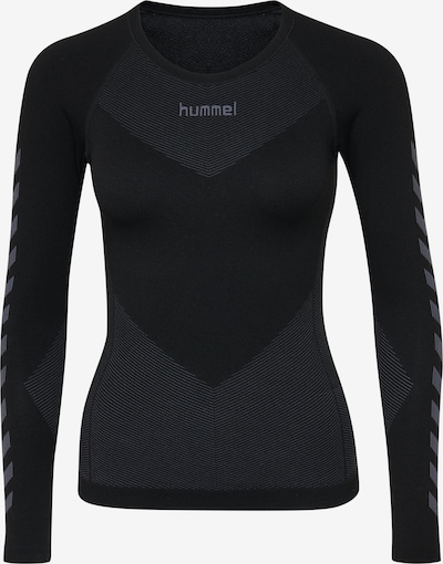 Hummel Funktionsbluse i basalgrå / sort, Produktvisning