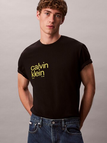 Calvin Klein Jeans Tričko – černá: přední strana