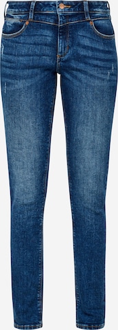 QS Slimfit Jeans in Blauw: voorkant