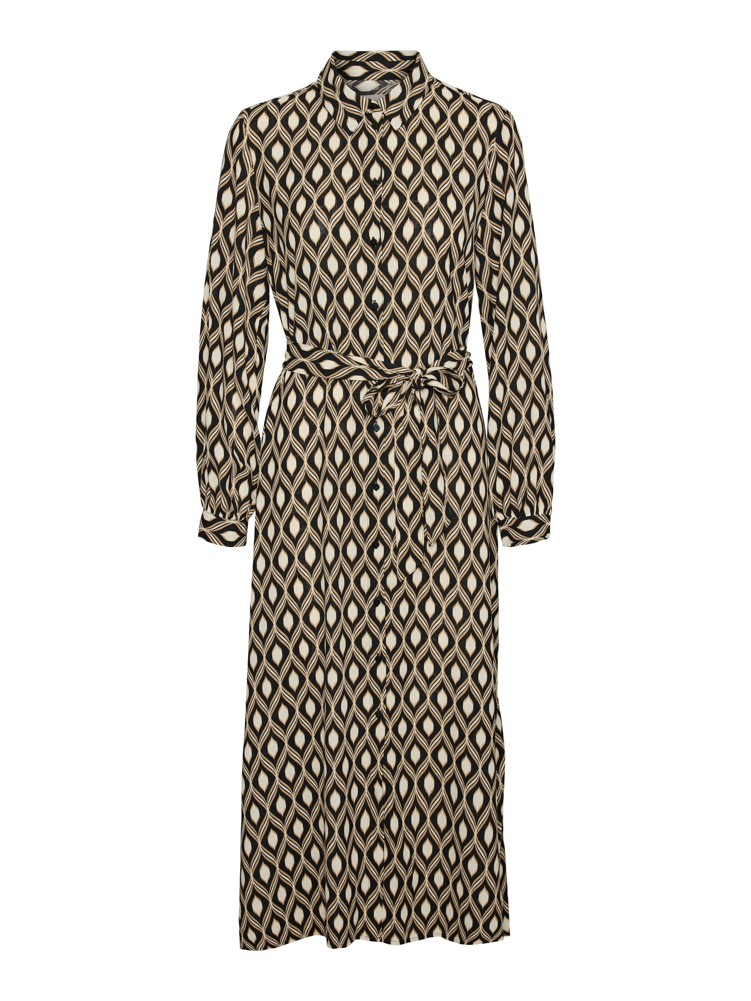 VERO MODA Skjortklänning 'Varia' i svart: framsida