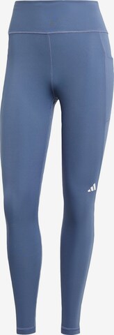 ADIDAS PERFORMANCE Skinny Workout Pants 'Own The Run' in Blue: front