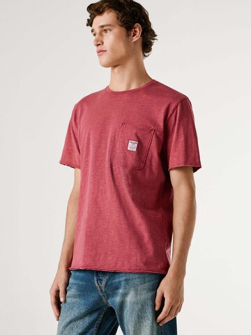 T-Shirt 'SUNDAY' Pepe Jeans en rouge