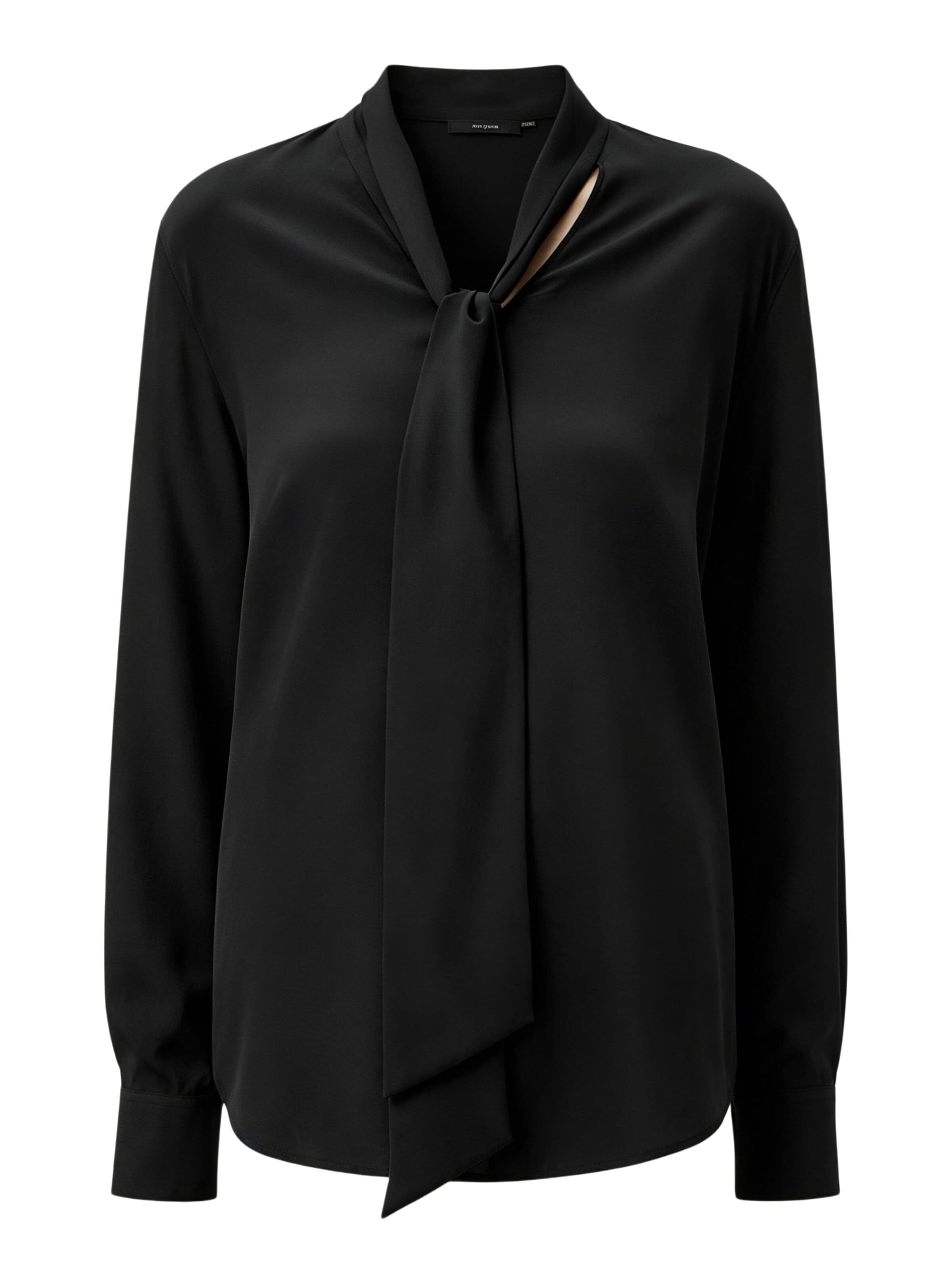 Lilysilk Blouse in Zwart: voorkant