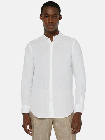 Coupe regular Chemise Boggi Milano en blanc : devant