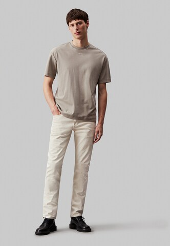 T-Shirt 'Nano' Calvin Klein en beige