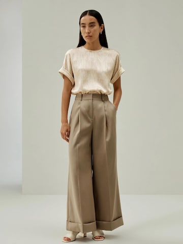 Lilysilk Blouse 'Top aus Birnensatin-Seide' in Beige