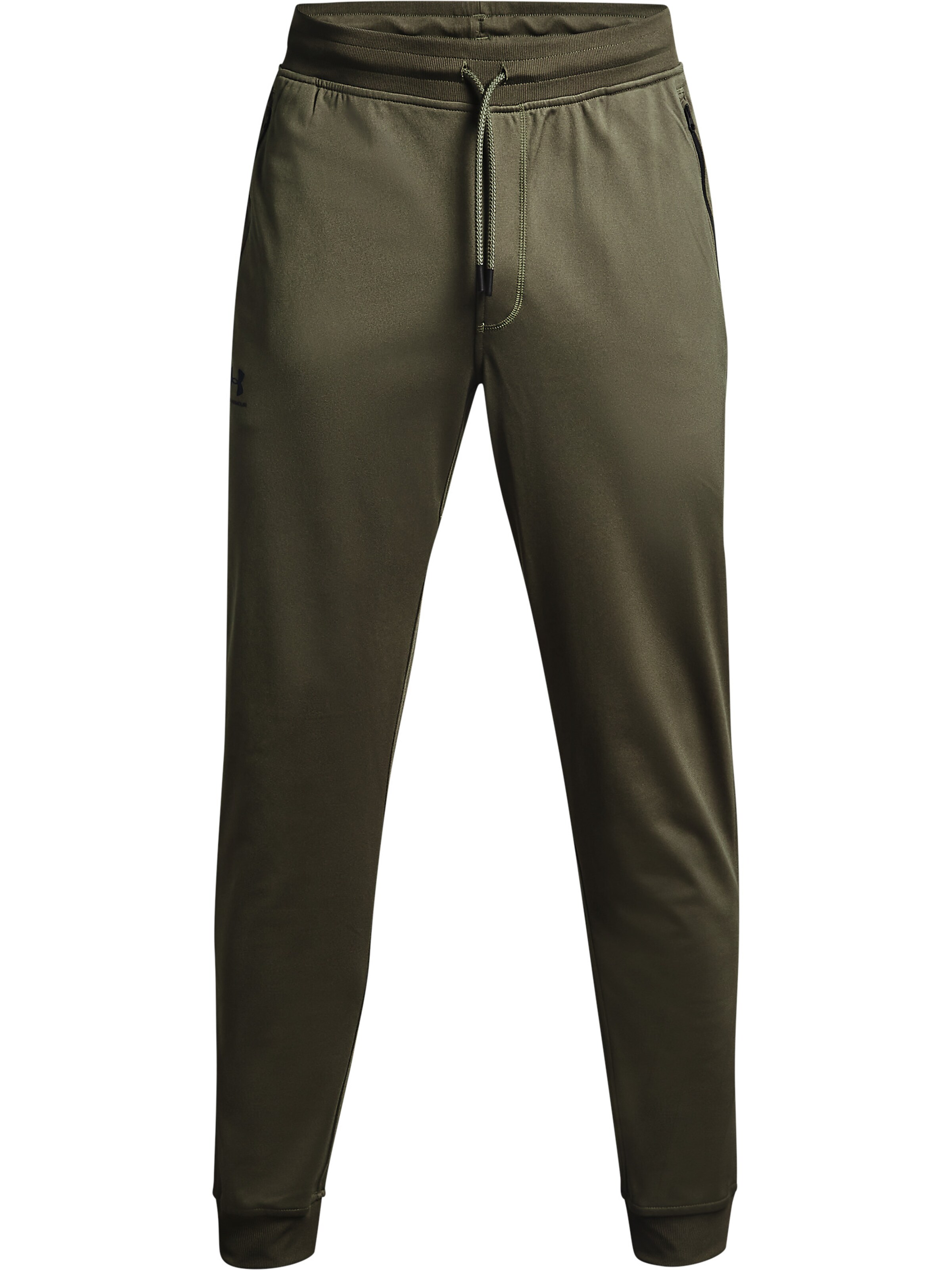 UNDER ARMOUR Workout Pants in Green: front