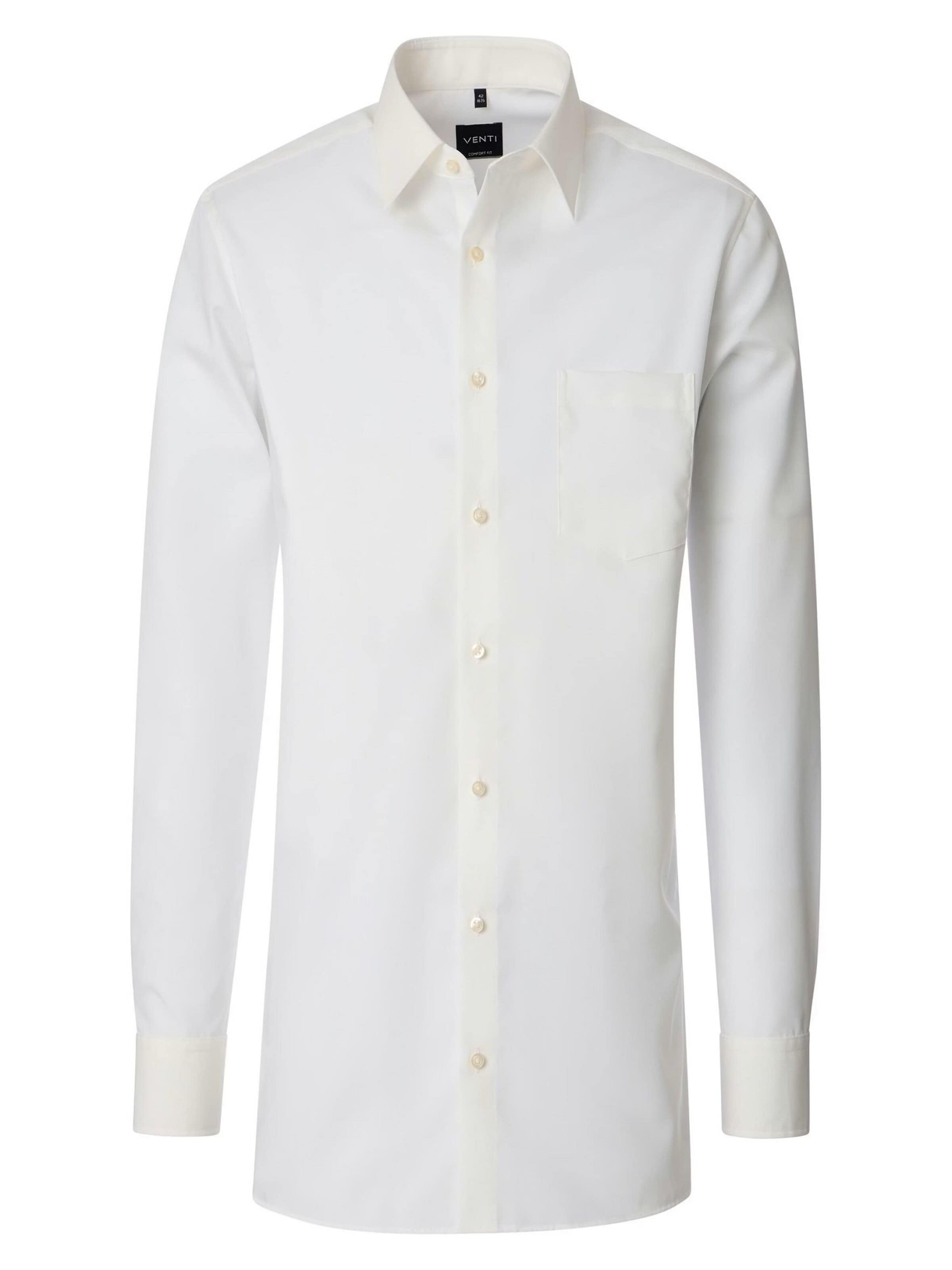 VENTI Comfort fit Business Shirt in White: front