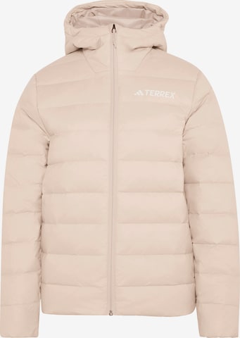 ADIDAS TERREX Outdoor Jacket 'ESS' in Brown: front
