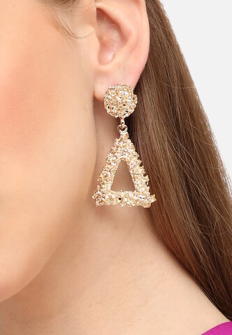 SOHI Earrings 'Fortune' in Gold