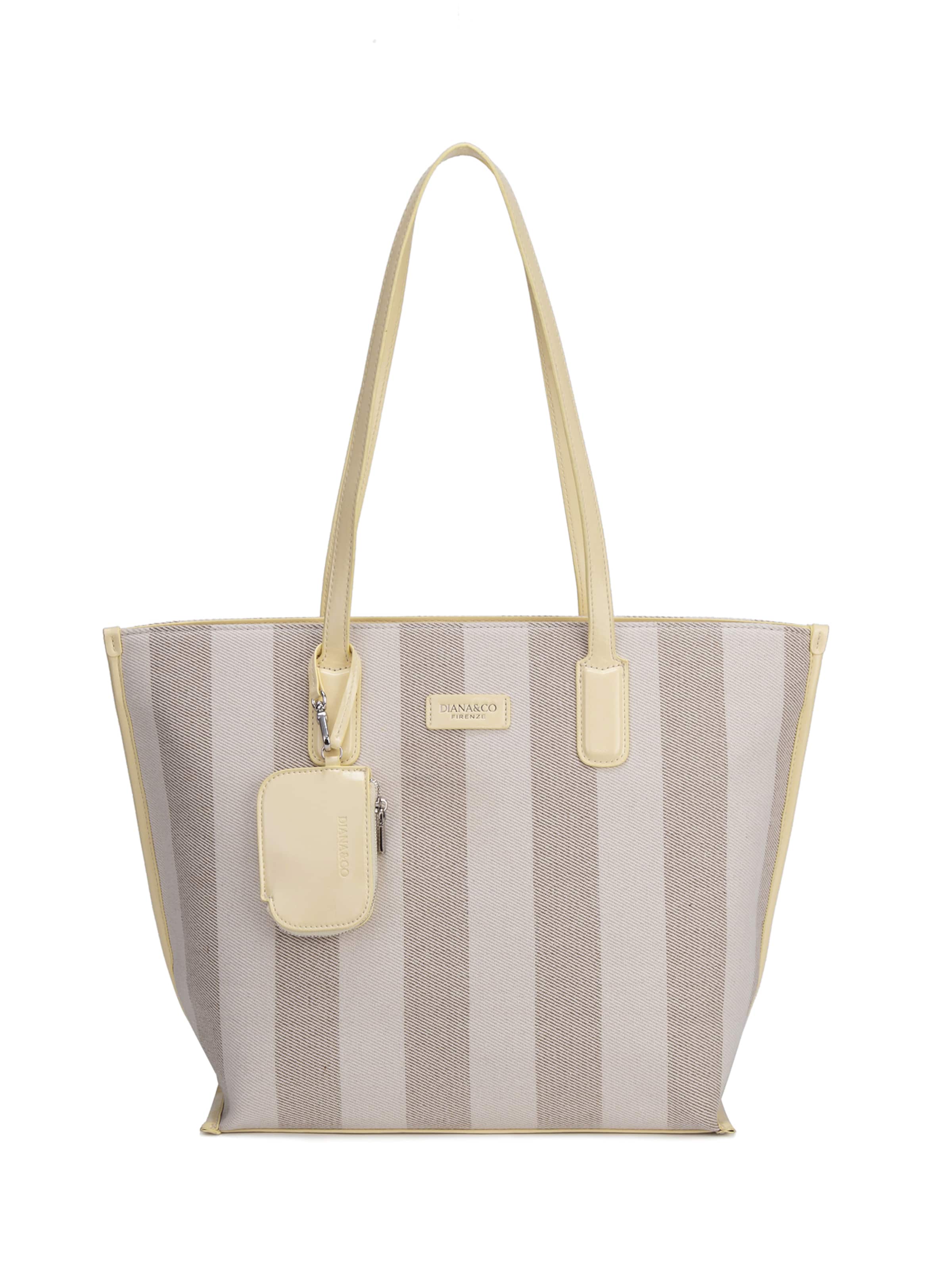 Shopper 'Borsa Shopper Donna Diana & Co Firenze - Righe e con Zip' di Diana&Co. in giallo: frontale