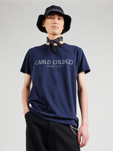 T-Shirt 'Di Comun' Carlo Colucci en bleu : devant
