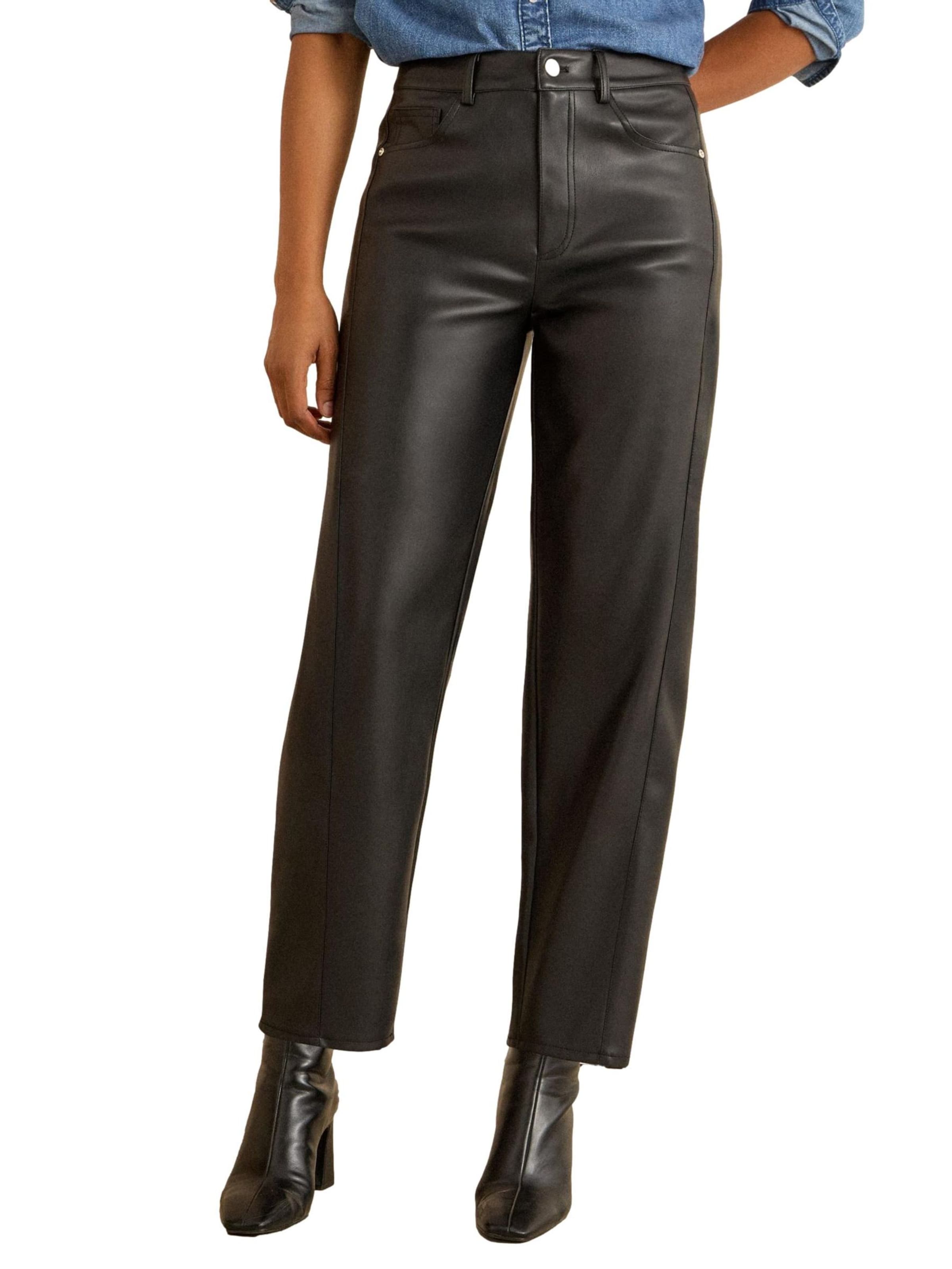 Barrel Pantalon love & roses en noir : devant