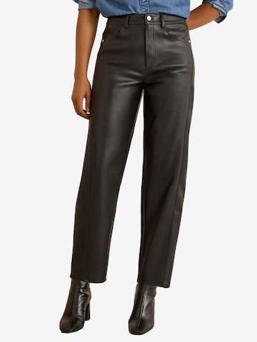 Barrel Pantalon love & roses en noir : devant