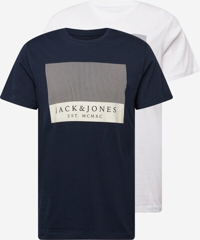 JACK & JONES Majica 'STROKE' u tamno plava / bijela, Pregled proizvoda