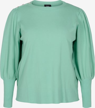 Zizzi Sweater in Green: front