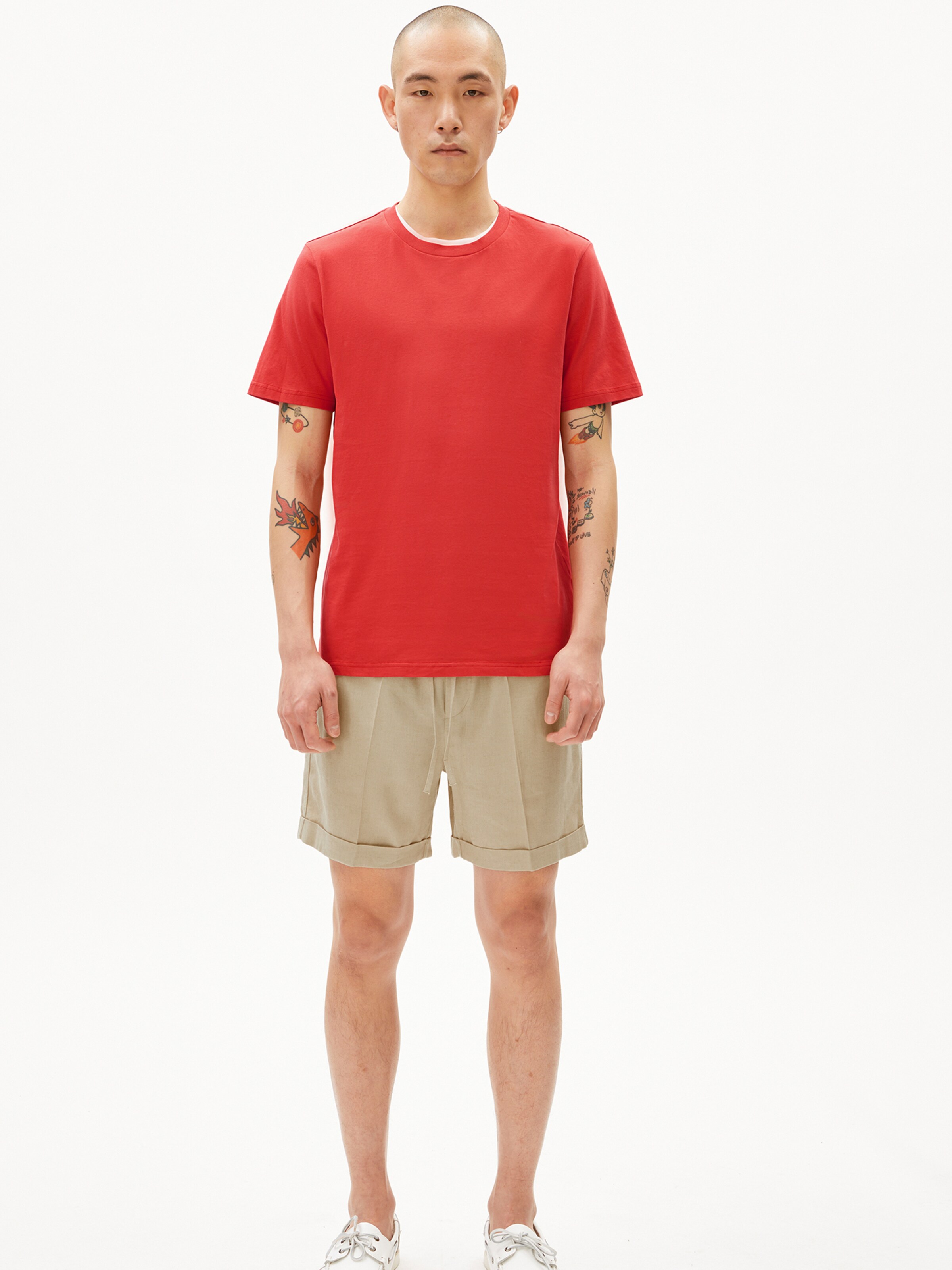 ARMEDANGELS Regular Fit T-Shirt JAAMES in Orange: Vorderseite